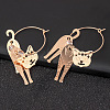 Alloy Hoop Earrings WG92327-01-4