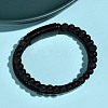 Natural Lava Rock & Glass Round Beaded Bracelets BJEW-G732-02A-2