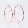 304 Stainless Steel Hoop Earrings EJEW-F105-20RG-1