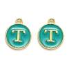 Golden Plated Alloy Enamel Charms LS-ENAM-Q437-15T-1
