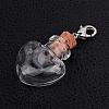 Mixed Shapes Glass Wishing Bottle Pendants HJEW-JM00186-2