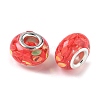 Transparent Resin Rondelle European Beads RESI-S023-30-2