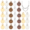 HOBBIESAY 150Pcs 5 Colors Brass Stamping Blank Tag Charms KK-HY0001-46-1