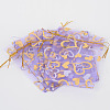 Heart Printed Organza Bags OP-R022-10x12-05-2