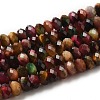 Natural Rainbow Tiger Eye Beads Strands G-NH0002-D03-02-1