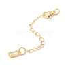 Brass Micro Pave Cubic Zirconia Chain Extender KK-C238-09G-1