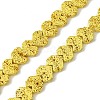 Electroplated Natural Lava Rock Beads Strands G-H303-A09-G01-1