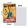 Vintage Metal Tin Sign AJEW-WH0436-128-2