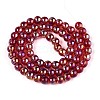 Electroplate Transparent Glass Beads Strands GLAA-T032-T6mm-AB20-2