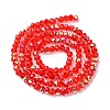 Electroplate Transparent Glass Beads Strands EGLA-A046-01B-M-3