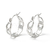 Non-Tarnish 304 Stainless Steel Curb Chain Chunky Hoop Earrings for Women EJEW-P197-05P-1