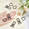 4Pcs Zinc Alloy Swivel Lobster Claw Clasps FIND-SP0005-65B-3