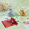 40Pcs 4 Colors 3D Flower Organza Drawstring Bags OP-BBC0001-06C-4