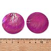 Spray Painted Natural Capiz Shell Pendants SSHEL-Z002-01E-3