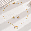 18K Gold Plated Stainless Steel Jewelry Set EY3874-1