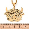 304 Stainless Steel Pendant Necklaces NJEW-C066-16G-3