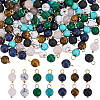 140Pcs Natural & Synthetic Gemstone Pendants PALLOY-AR00044-1