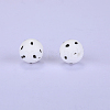 Printed Round Silicone Focal Beads SI-JX0056A-197-1