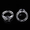 Transparent Acrylic Open Cuff Ring Components X-TACR-ZX018-10A-2