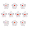 10Pcs Transparent Handmade Bumpy Lampwork Beads LAMP-TADJ0001-48F-2