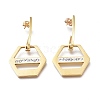 304 Stainless Steel Dangle Stud Earrings EJEW-E261-25G-1