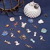 42Pcs 21 Styles Alloy Enamel Pendants ENAM-SZ0001-70-4