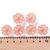 Transparent Frosted Acrylic Bead Caps MACR-S371-04A-763-4