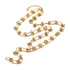 304 Stainless Steel Kont Link Chain Necklace for Men Women NJEW-A032-05G-01-2