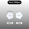 200Pcs 2-Hole Resin Buttons RESI-SP0001-52B-2