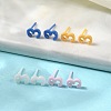 Hypoallergenic Bioceramics Zirconia Ceramic Stud Earrings EJEW-C065-03D-1