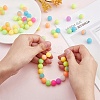 24Pcs 12 Colors Round Luminous Silicone Beads JX328A-01-4