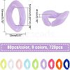 SUPERFINDINGS 720Pcs 9 Colors Opaque Acrylic Linking Rings SACR-FH0001-07-2