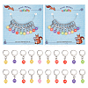 Acrylic Flat Round with Number Pendant Locking Stitch Markers HJEW-PH01870-1