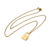 304 Stainless Steel Rolo Chain Pendant Necklaces NJEW-S444-01G-06-1
