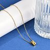 Ion Plating(IP) 304 Stainless Steel Pendant Necklaces NJEW-R050-01G-02-3