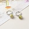 Natural Qinghai Jade Beads Earrings for Girl Women Gift EJEW-JE04607-02-4