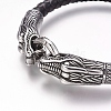 Braided Leather Cord Bracelets BJEW-P174-01-2