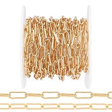 Soldered Brass Paperclip Chains CHC-G005-18G