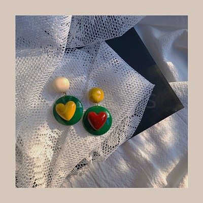 Acrylic Stud Dangle Earrings WG8CE59-01-1