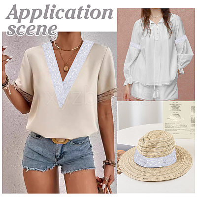 1Pc Ethnic Style Polyester Embroidery Ribbon OCOR-ME0001-36A-1