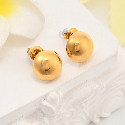 304 Stainless Steel Stud Earrings EJEW-G423-05G-1