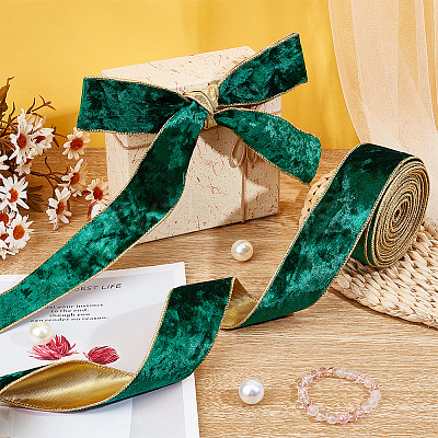 Single Face Velvet Wired Ribbon OCOR-WH0078-222B-03-1