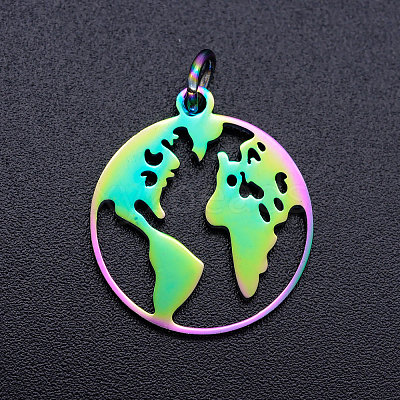 Ion Plating(IP) 201 Stainless Steel Pendants STAS-S105-JN239-1
