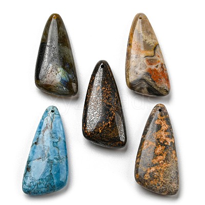 Natural Mixed Gemstone Pendants G-M405-09-1