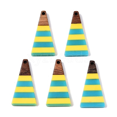 Epoxy Resin & Walnut Wood Pendants RESI-N039-121L-1