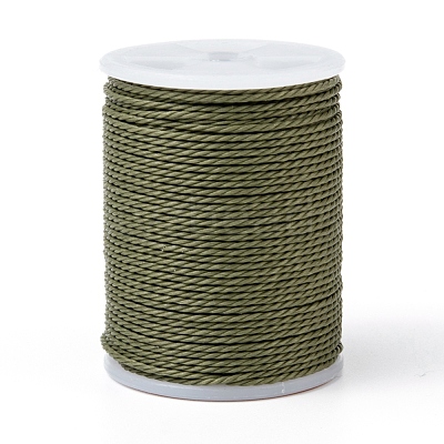 Round Waxed Polyester Cord YC-G006-01-1.0mm-37-1