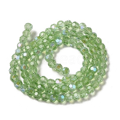 Electroplate Transparent Glass Beads Strands EGLA-A035-T4mm-L09-1
