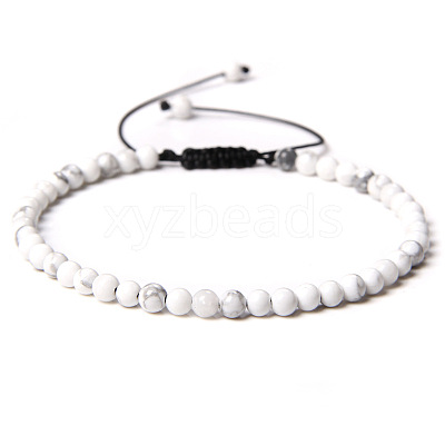 Adjustable Women's Howlite Beaded Bracelet CN3407-47-1