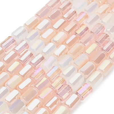 Electroplated Glass Beads Strands EGLA-P067-01A-02-1