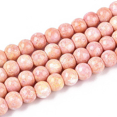 Baking Paint Glass Beads Strands DGLA-N016-4mm-01-1